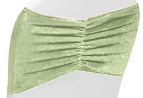 BOUCLE EN VELOURS VERT SAUGE