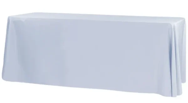 DUSTY BLUE RECTANGULAR POLYESTER TABLECLOTH 90" X 132"