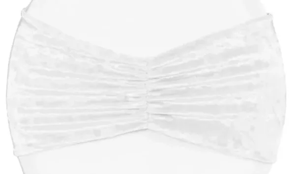 WHITE VELVET BOW