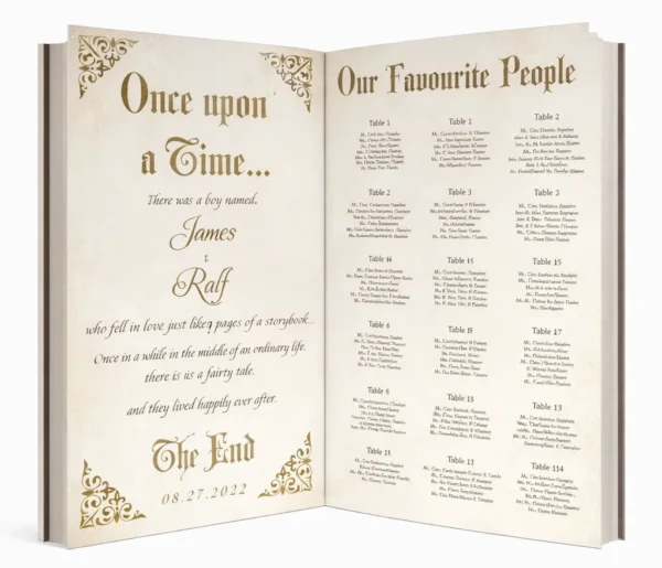 FAIRY TALE SEATING CHART - MODEL 2