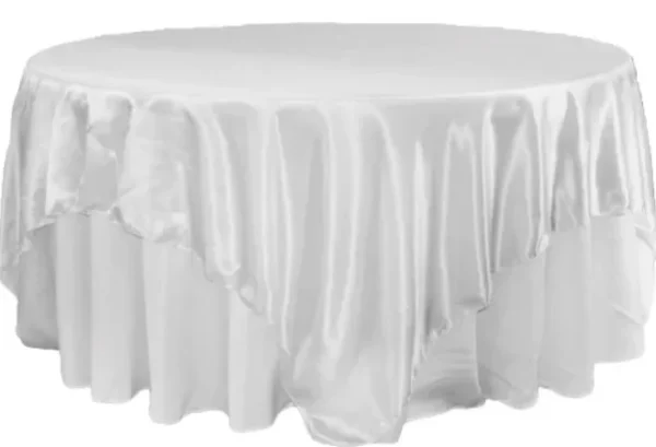 SUR-NAPPE EN SATIN BLANC
