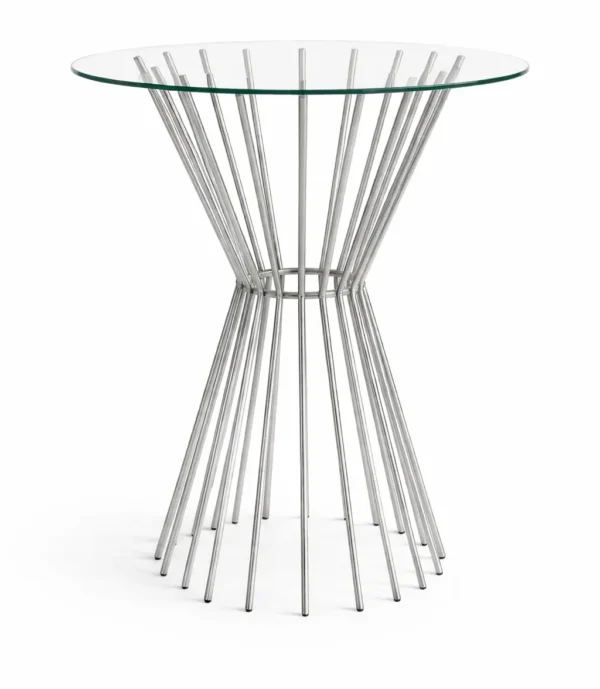 TABLE COCKTAIL LOTUS ARGENT
