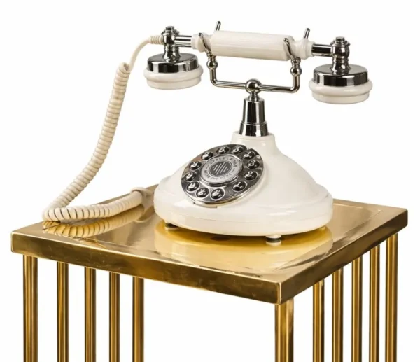 WHITE TELEPHONE AUDIO GUEST BOOK