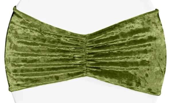 BOUCLE EN VELOURS VERT SAUGE FONCÉ