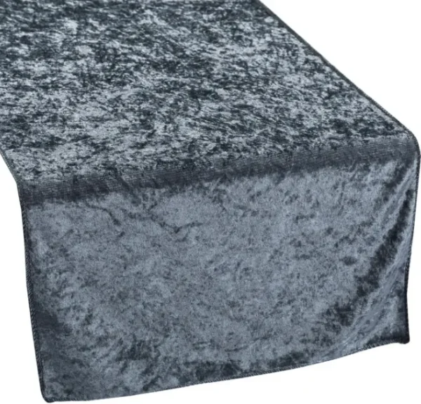 DARK SLATE BLUE VELVET TABLE RUNNER