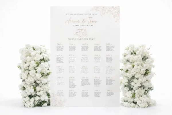 WEDDEL SEATING CHART WALL