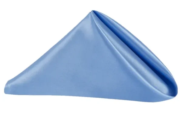 SERVIETTE DE TABLE EN SATIN BLEU SÉRÉNITÉ
