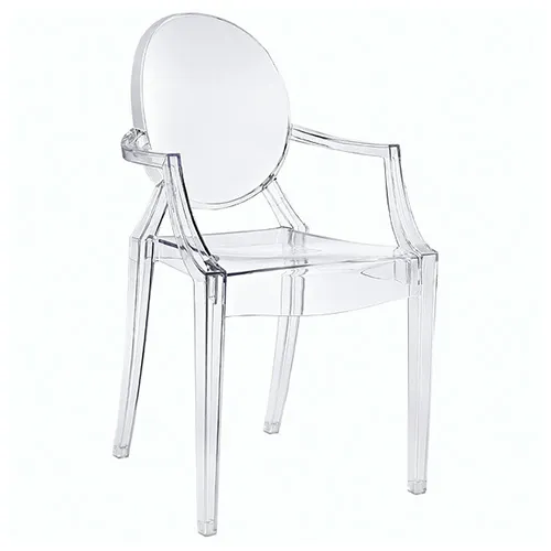 CLEAR GHOST CHAIR WITH ARM
