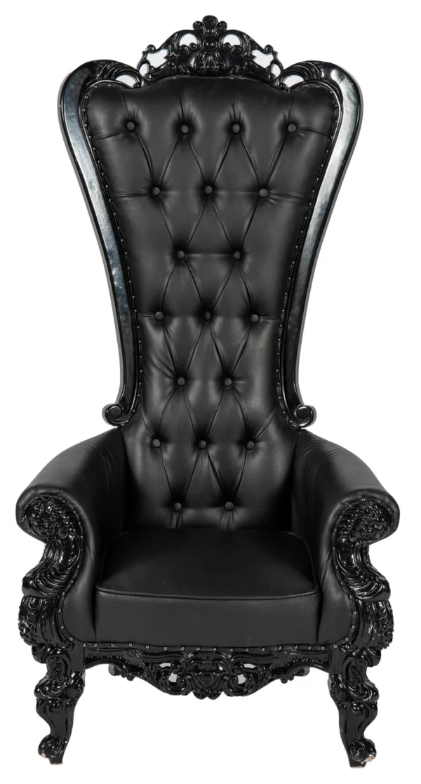 BLACK ELEGANCE THRONE CHAIR