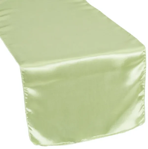 SAGE GREEN SATIN TABLE RUNNER