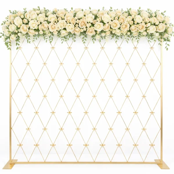 GOLD CANDLE WALL WITH SILK FLORAL RUNNER