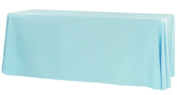 BABY BLUE RECTANGULAR POLYESTER TABLECLOTH 90" X 156"