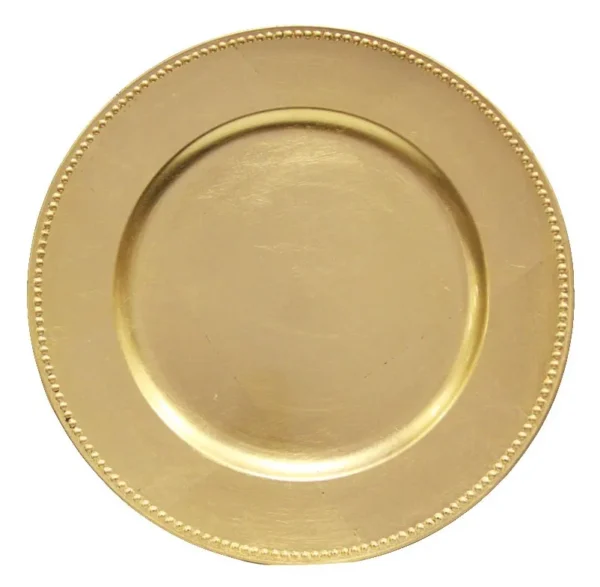 MAYA GOLD ACRYLIC CHARGER PLATE