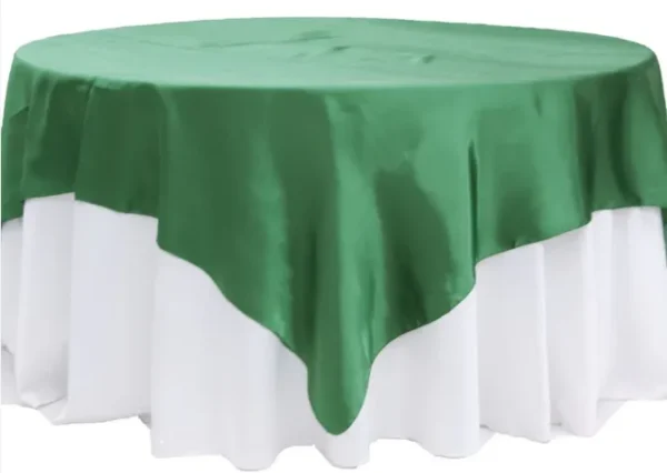 EMERALD GREEN SATIN OVERLAY