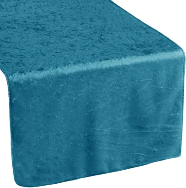 PEACOCK TEAL VELVET TABLE RUNNER
