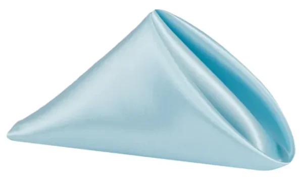 SERVIETTE DE TABLE EN SATIN BLEU BÉBÉ