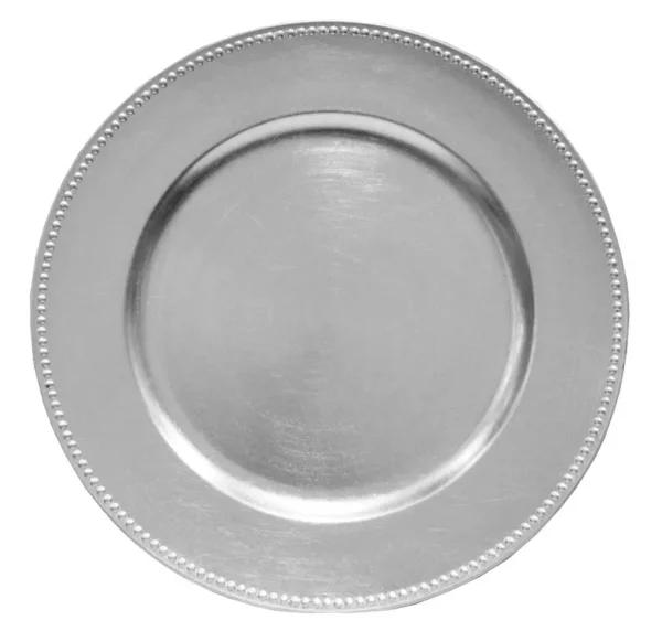 MAYA SILVER ACRYLIC CHARGER PLATE