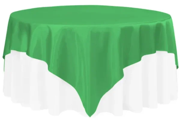 KELLY GREEN SATIN OVERLAY