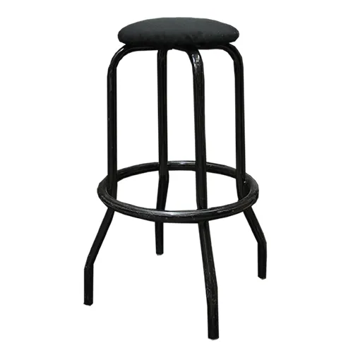 BLACK BISTRO STOOL BLACK CUSHION