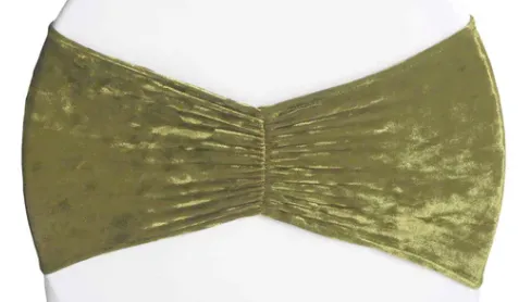 BOUCLE EN VELOURS VERT OLIVE