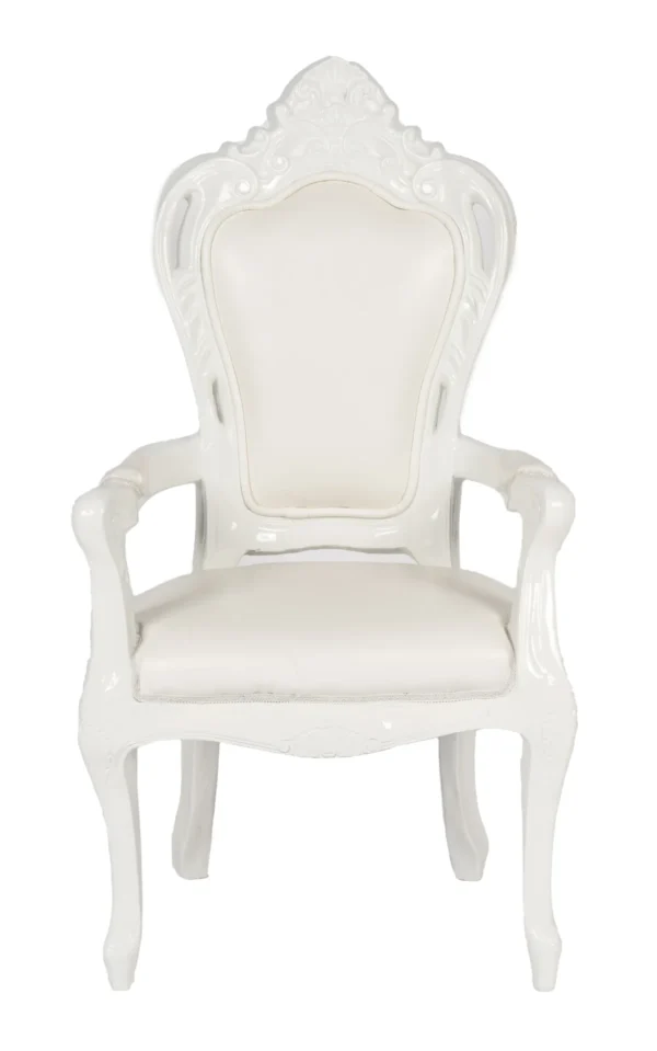 WHITE PARADIS CHAIR WITH ARMS
