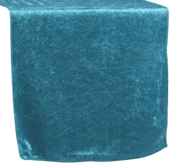 DARK TEAL VELVET TABLE RUNNER