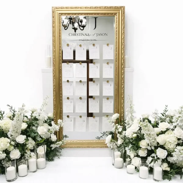 CELINE VINTAGE GOLD MIRROR SEATING CHART