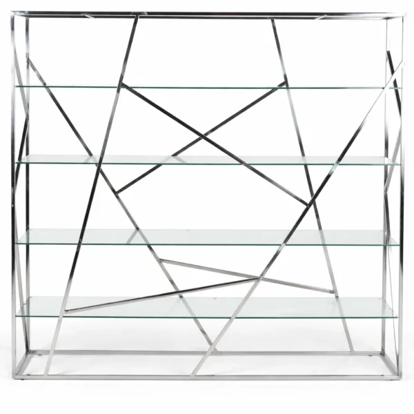 SILVER GEOMETRIC BACK BAR