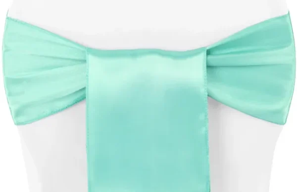 BOUCLE EN SATIN TURQUOISE PALE