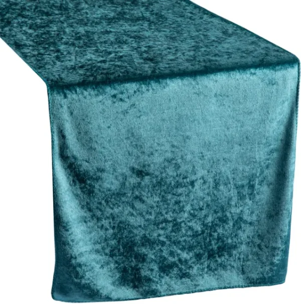 DARK TURQUOISE VELVET TABLE RUNNER