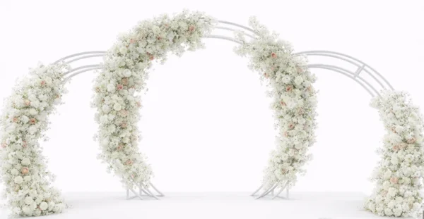 WHITE ISABELLA WALL WITH SILK FLORALS