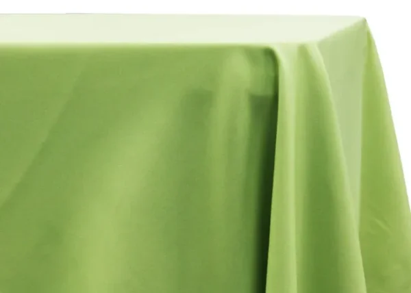 APPLE GREEN RECTANGULAR POLYESTER TABLECLOTH 90" X 156"