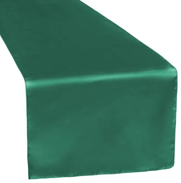 EMERALD GREEN SATIN TABLE RUNNER