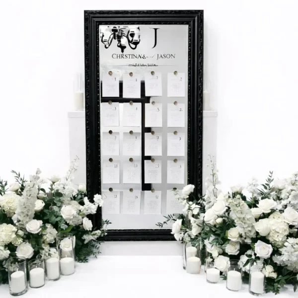 CELINE VINTAGE BLACK MIRROR SEATING CHART