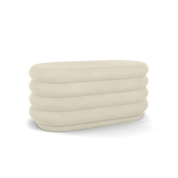 IVORY REESE OVAL OTTOMAN