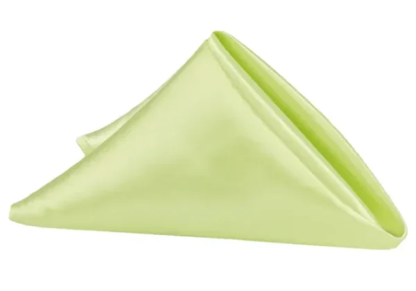 SERVIETTE DE TABLE EN SATIN VERT POMME
