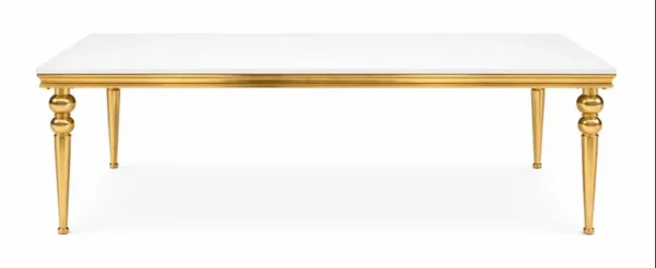 GOLD-WHITE PRINCE RECTANGULARE TABLE