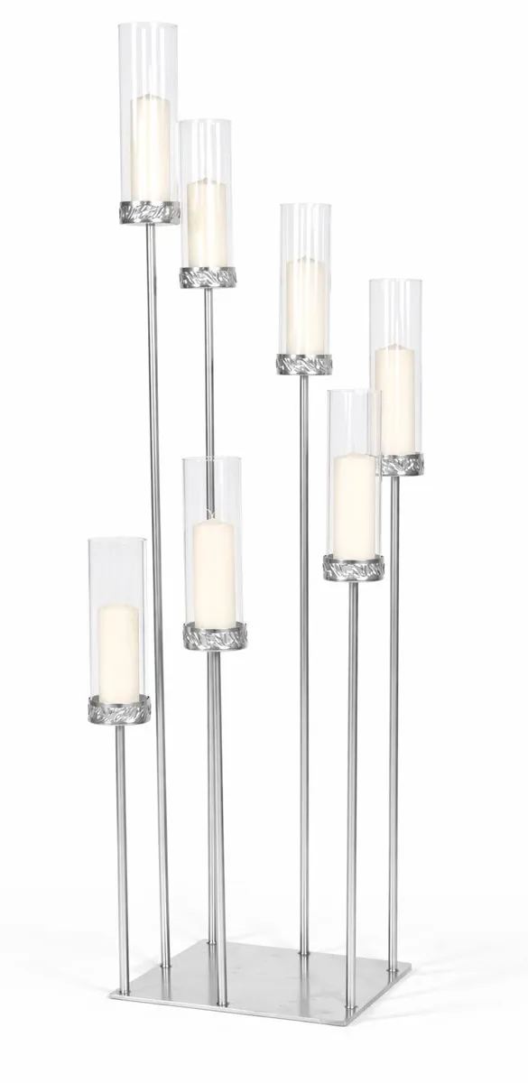 SILVER BELLA CANDLE HOLDER 8-STEM