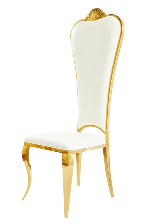GOLD GRACE CHAIR WHITE CUSHION
