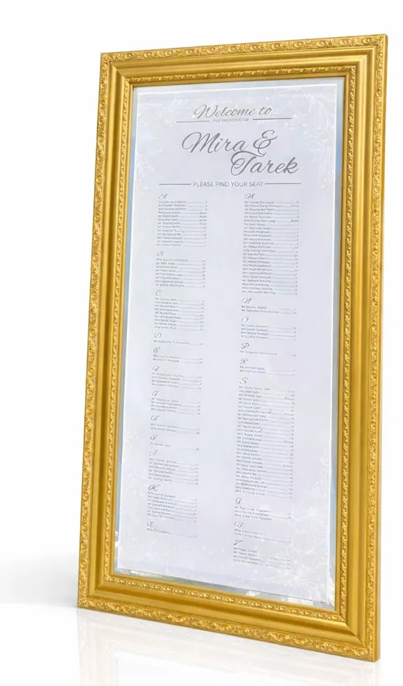 CELINE VINTAGE GOLD MIRROR WITH BACKLIT