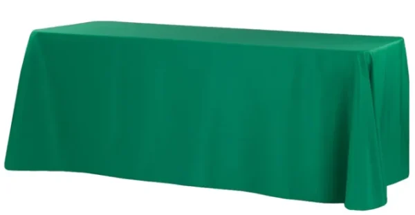 EMERALD RECTANGULAR POLYESTER TABLECLOTH 90" X 156"