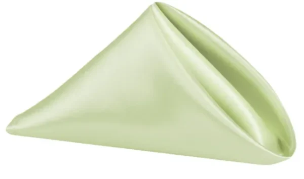 SERVIETTE DE TABLE EN SATIN VERT SAUGE