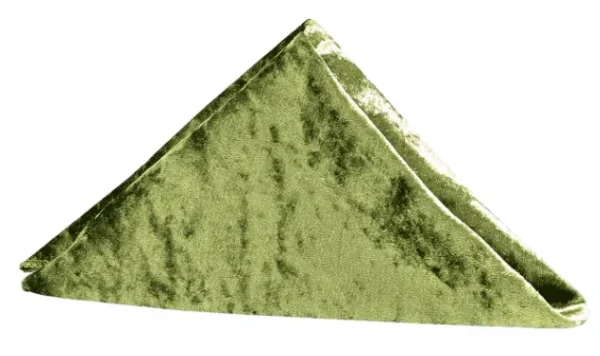 DARK SAGE GREEN VELVET NAPKIN