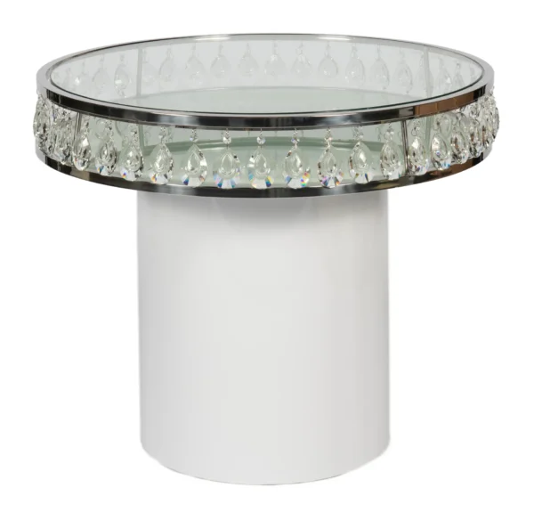 SILVER-WHITE DIAMOND BISTRO TABLE