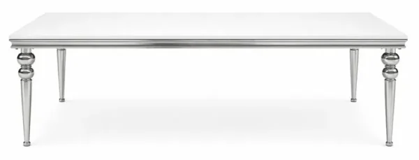 SILVER-WHITE PRINCE RECTANGULAR TABLE