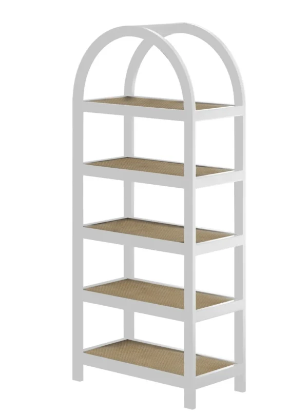 WHITE CHANDLER CANE BACK BAR