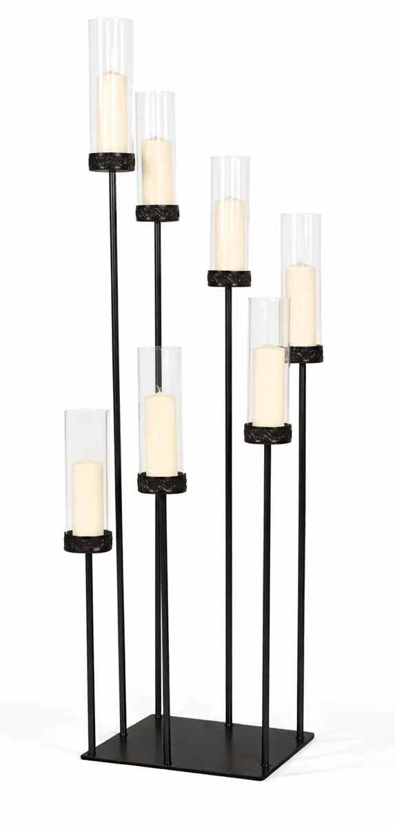 BLACK BELLA CANDLE HOLDER 8-STEM