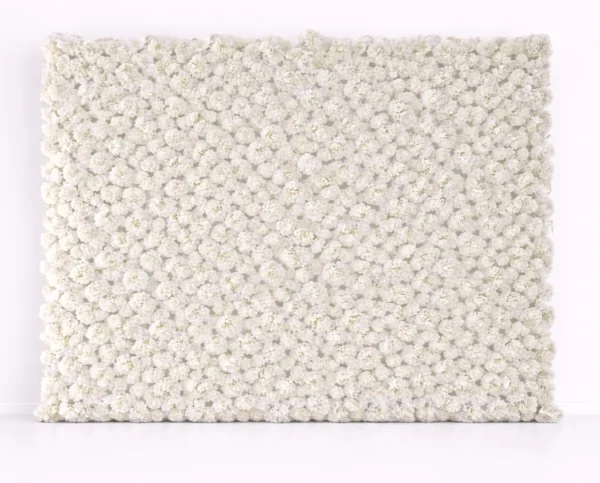IVORY SILK FLOWER WALL 10' X 10'
