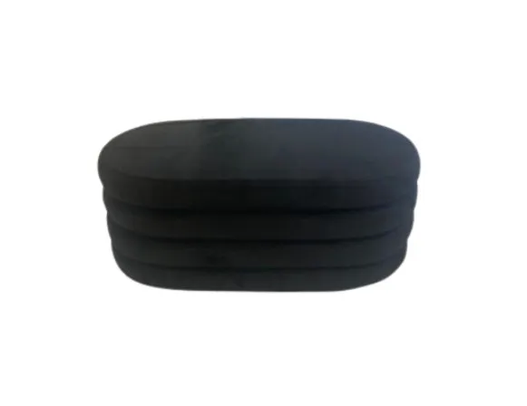 BLACK REESE OVAL OTTOMAN