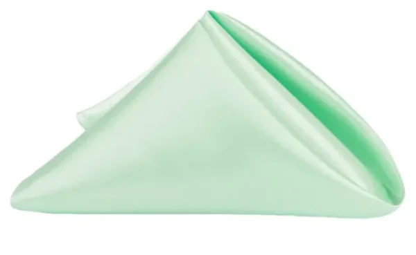 SERVIETTE DE TABLE EN SATIN VERT MENTHE